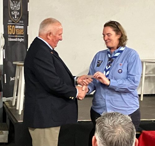 Branch Chairman Shipmate Richard Hallowes and Sea Scouts Secretary Mrs Carolyn Tuttiet